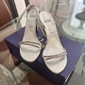 Stuart Weitzman Metallic Silver Heels